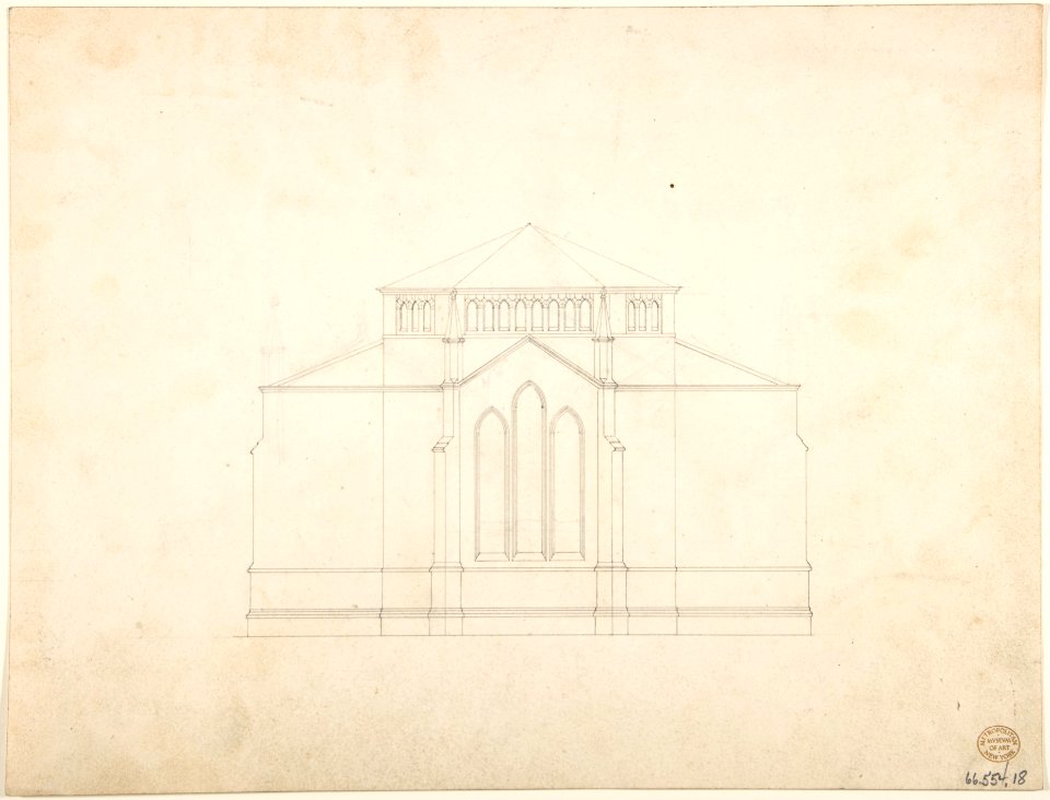 East End of Tunstall Church (recto and verso) MET DP806361