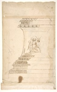 Domus Augustiana, cornice, profile projection (recto) Ara Grimani, base (verso) MET DP810862