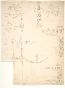 Domus Aurea, cryptoporticus, grotteschi, details (recto) blank (verso) MET DP810800
