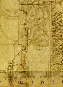 Domus Augustiana, cornice, elevation in profile, ornamental detailing (recto) Unidentified, cornice, elevation in profile, ornamental detailing (verso) MET sf68 769 16-watermark