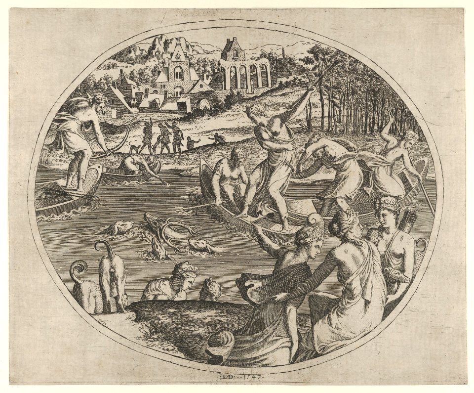 Diana and Her Nymphs Pursuing a Stag MET DP855058