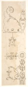 Domus Aurea, unidentified, grotteschi, details (recto) blank (verso) MET DP810801