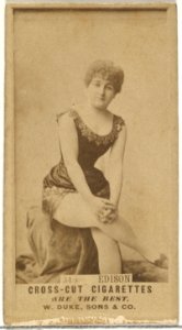 Edison, from the Actors and Actresses series (N145-3) issued by Duke Sons & Co. to promote Cross Cut Cigarettes MET DP839740