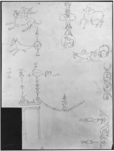 Domus Aurea, cryptoporticus, grotteschi, details (recto) blank (verso) MET sf68 769 60r-MM43708