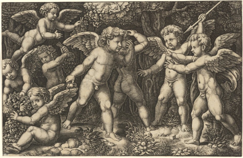 Eight putti playing MET DP837623