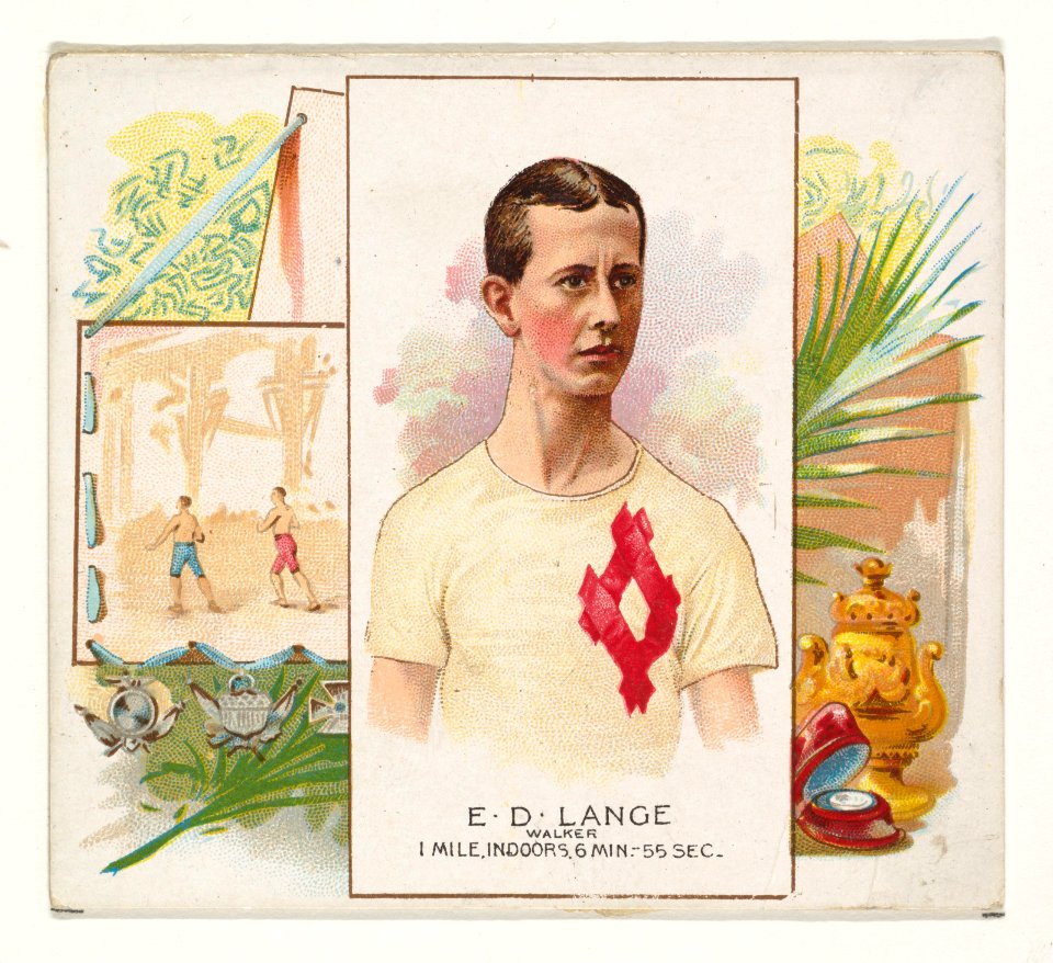 E.D. Lange, Walker, from World's Champions, Second Series (N43) for Allen & Ginter Cigarettes MET DP839312