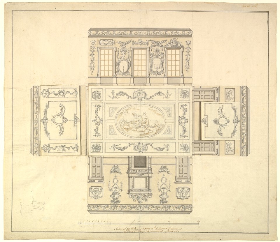 Dining Room at Kirtlington Park, Oxfordshire MET DP821075
