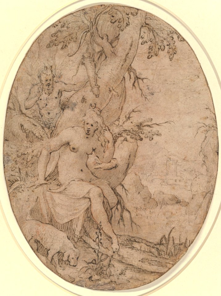 Diana and a Leering Satyr in a Forest MET DP830217