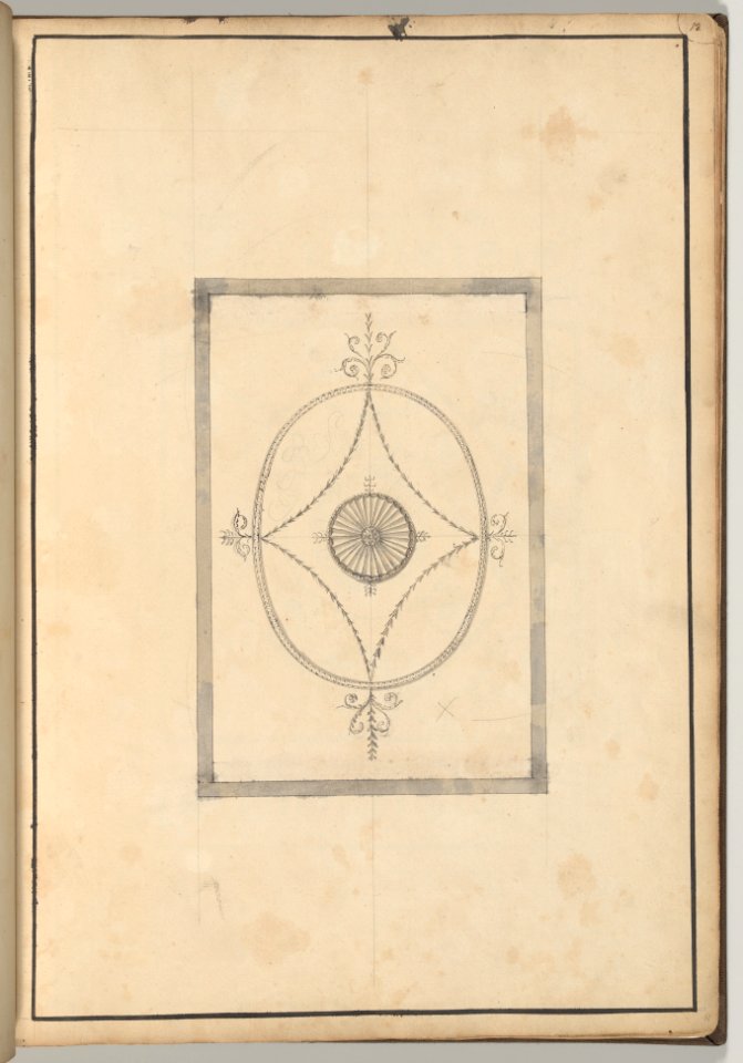 Design for the Ceiling of a Bedchamber at Curraghmore, County Waterford, Ireland MET DP-13573-001