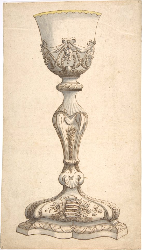 Design for Chalice with Arms of Jean-François Paul LeFevre de Caumartin, Bishop of Vannes MET DP808743