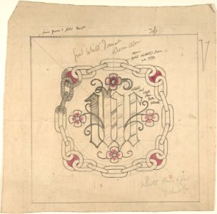 Design for Ecclesiastical Embroidery -- Veil and Bun MET DP804268