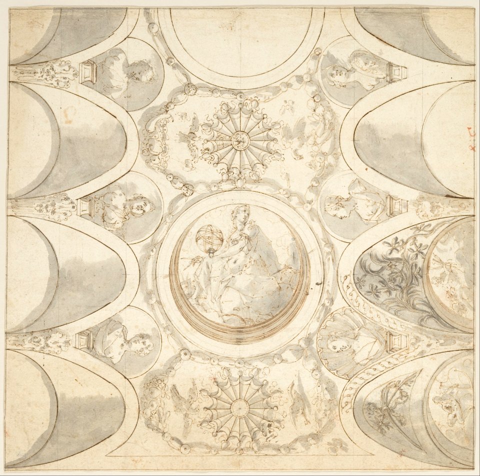Design for Ceiling with Allegorical Figure of Astronomy. MET DP122718