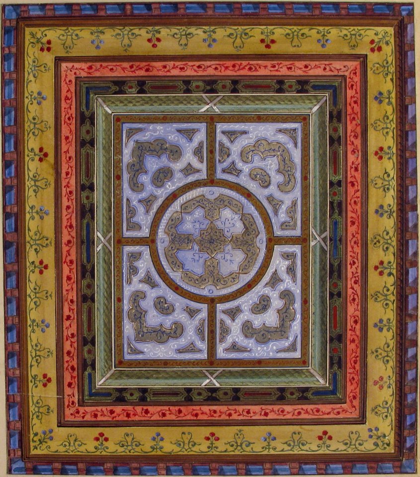 Design for Ceiling with Plant and Arabesque Decoration MET 69.660.13