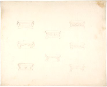 Design for Eight Gothic Footstools MET DP807214