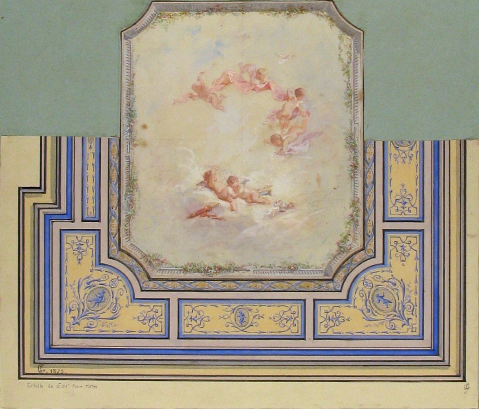 Design for Ceiling with Putti, Hôtel of Doctor Cranchi MET 67.827.82