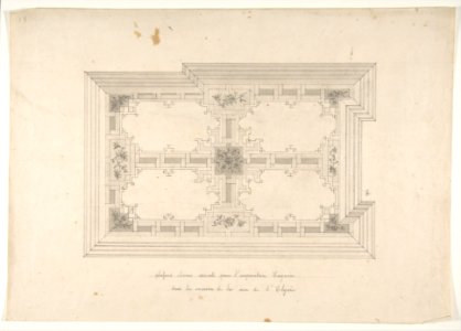 Design for Ceiling in Chinois Style, Empress Eugenie's Hotel MET DP807063