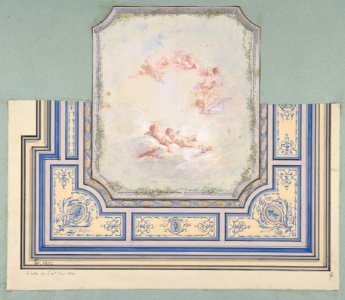 Design for Ceiling with Putti, Hôtel of Doctor Cranchi MET DP811115