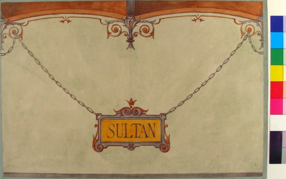 Design for Decorated "Sultan" Plaque for Stable Wall, Hôtel Candamo MET 67.827.72