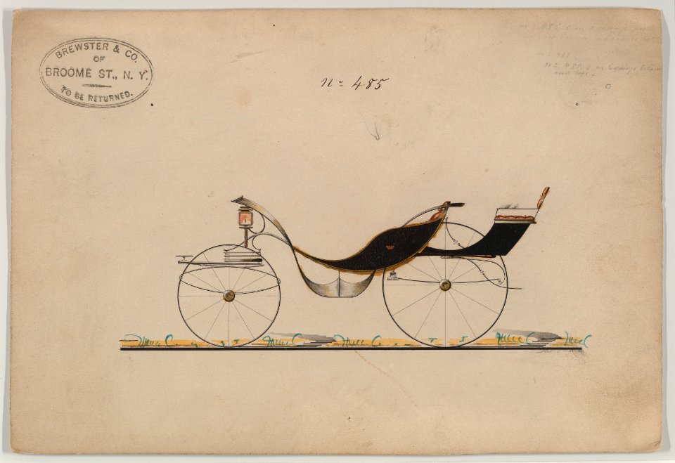 Design for Driving Phaeton (LIght Pony with Rumble), no. 485 MET DP877249