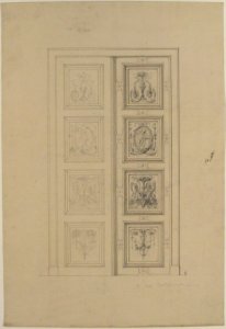 Design for double doors in a house at 18 rue Matignon MET 67.827.162