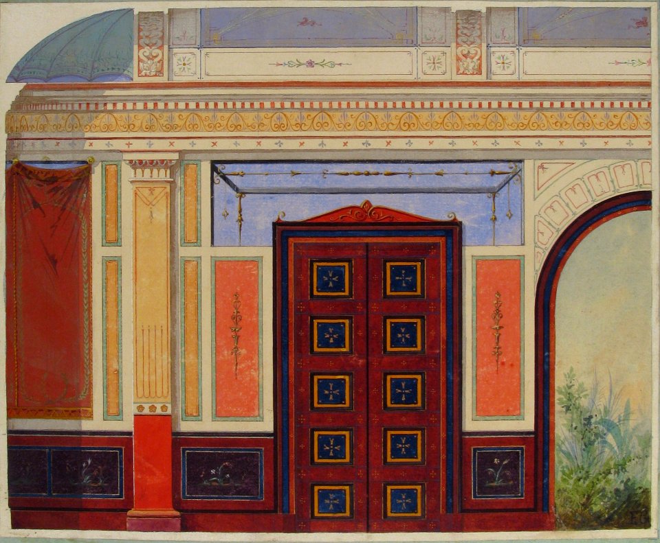 Design for Elevation of Ceiling and Wall, Château de Deepdene MET 67.827.9