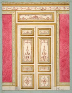 Design for double doors decorated in the rococco style MET DP811419