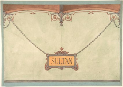 Design for Decorated "Sultan" Plaque for Stable Wall, Hôtel Candamo MET DP806914
