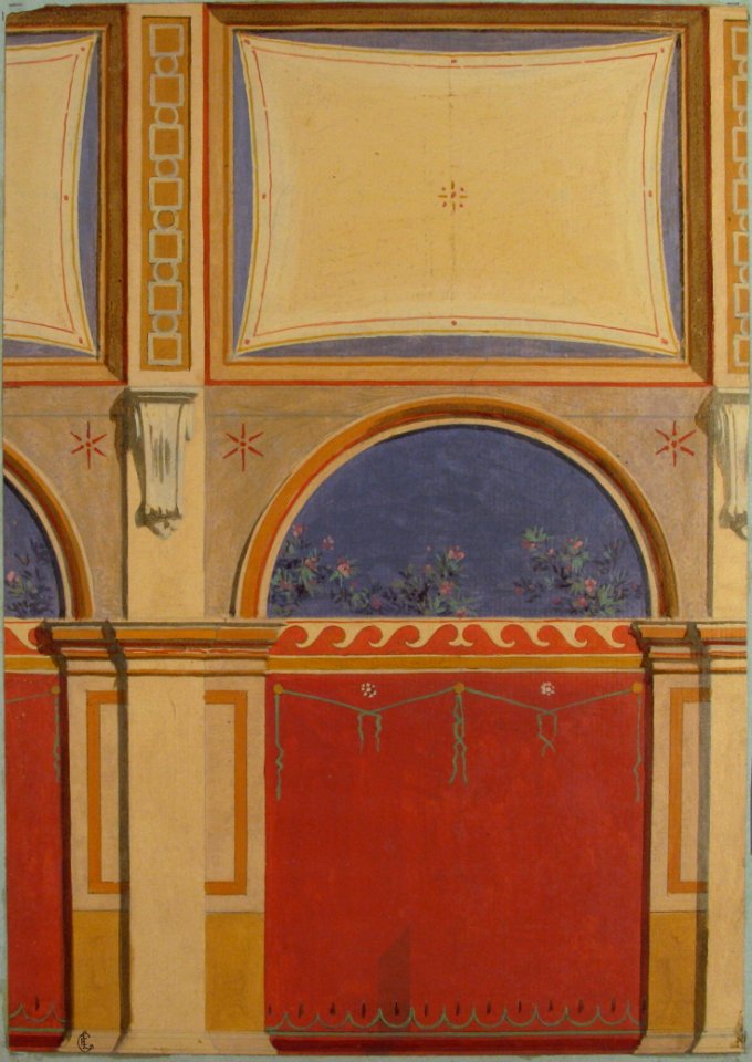 Design for Elevation of Gallery Bay, Château de Deepdene MET 67.827.11