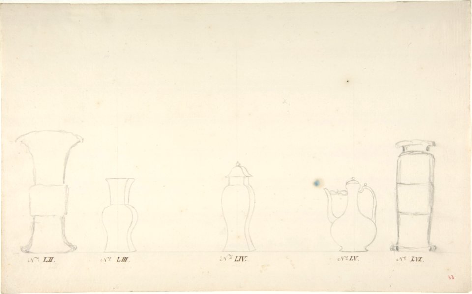 Design for Four Vases and a Teapot MET DP808852