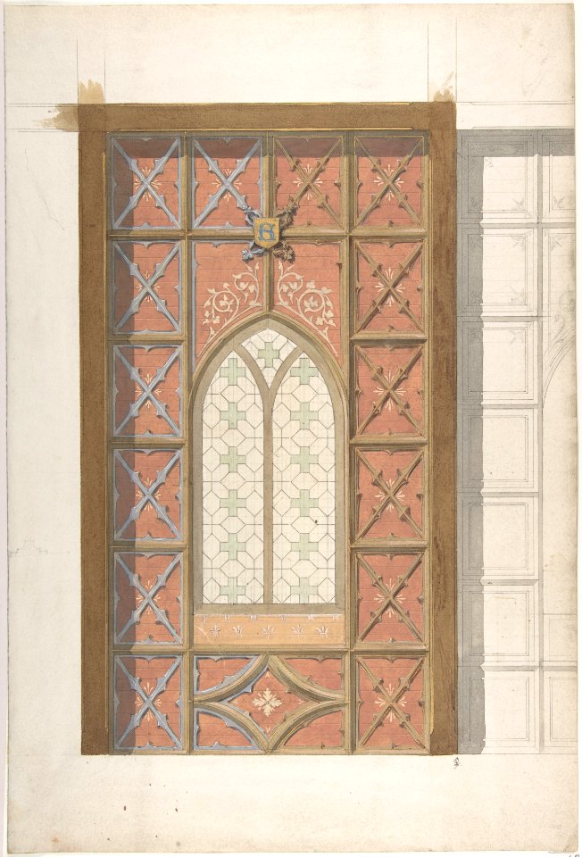 Design for Elevation of Window, Saint Clotilde MET DP806904