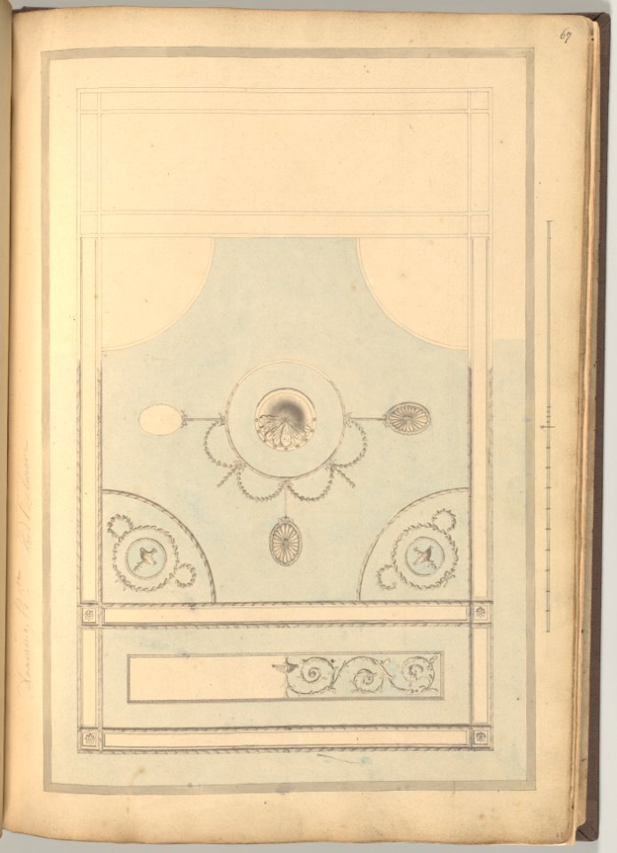 Design for Drawing Room Ceiling, Castlecoole, County Fermanagh, Ireland MET DP-14663-001