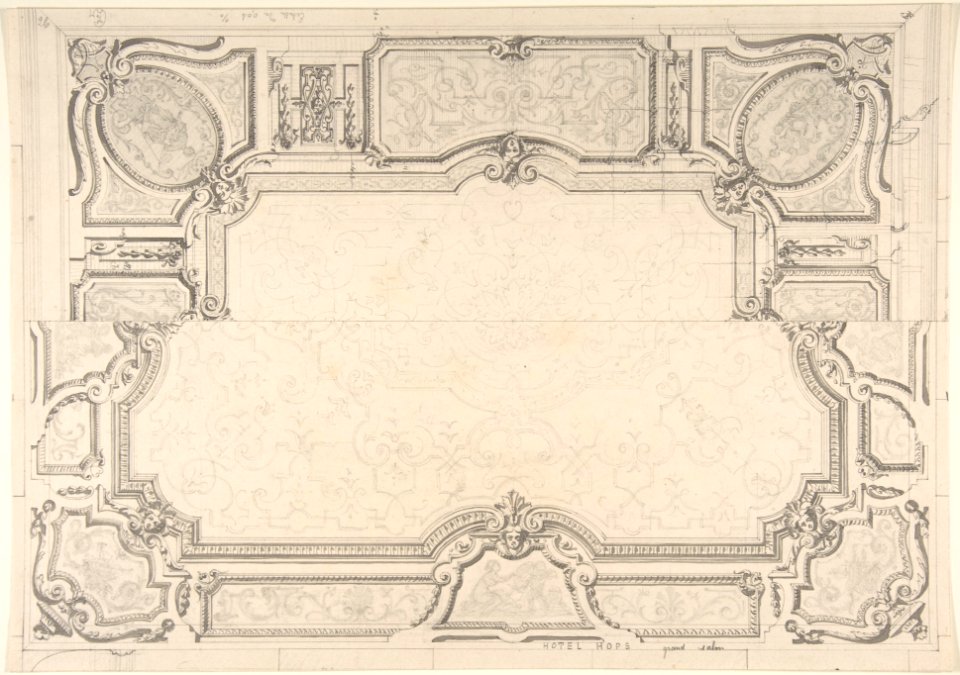 Design for Grand Salon Ceiling, Hôtel Hope MET DP806921