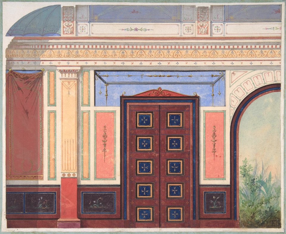 Design for Elevation of Ceiling and Wall, Château de Deepdene MET DP806944