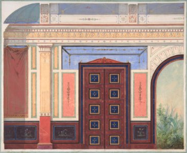 Design for Elevation of Ceiling and Wall, Château de Deepdene MET DP806944