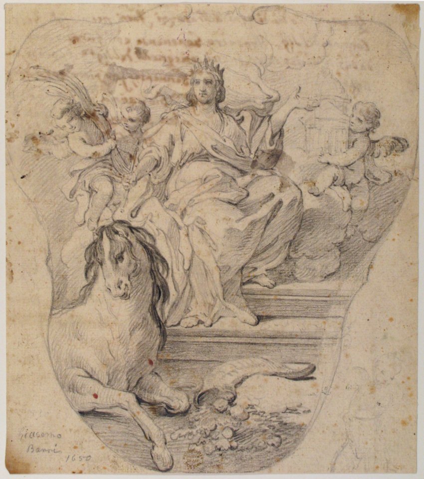 Design for Panel- Allegorical Figure of Europe MET 87.12.160 RECTO