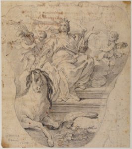 Design for Panel- Allegorical Figure of Europe MET 87.12.160 RECTO