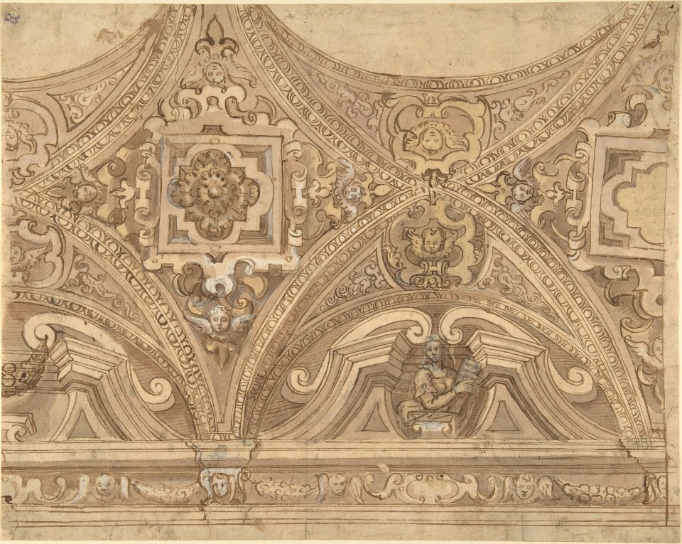 Design for part of a Vaulted Ceiling of a Church MET DP802868