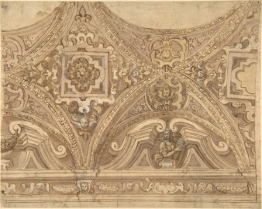 Design for part of a Vaulted Ceiling of a Church MET DP802868