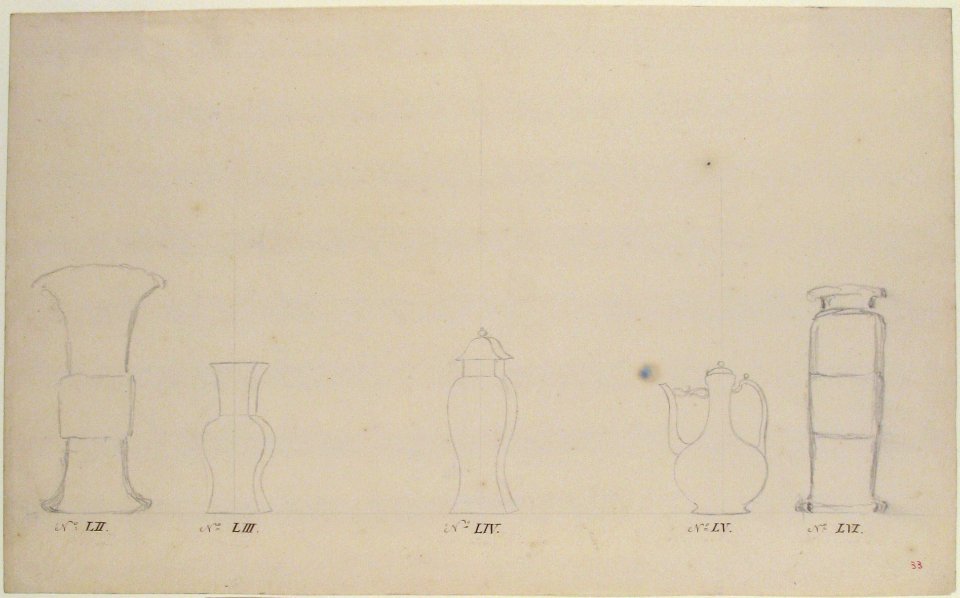 Design for Four Vases and a Teapot MET 61.680.1.20