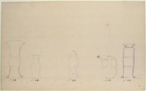 Design for Four Vases and a Teapot MET 61.680.1.20