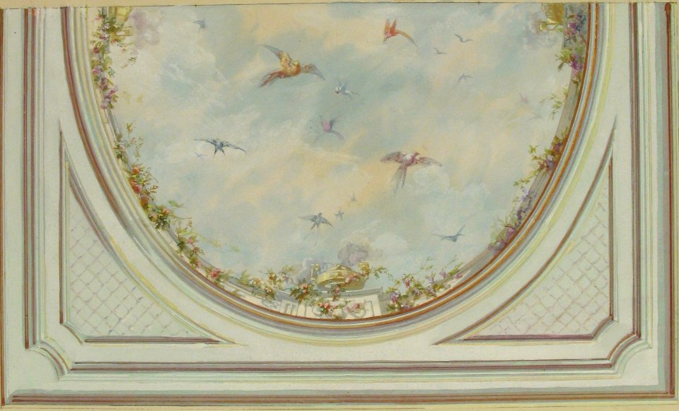 Design for Grand Salon Ceiling, Hôtel Hope MET 67.827.107