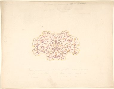 Design for Grand Salon, Ground Floor, Hôtel Candamo MET DP806911