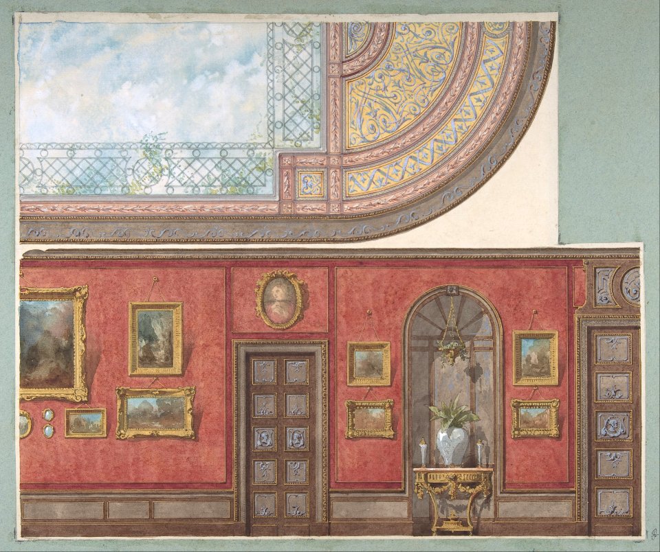 Design for Gallery Elevation and Ceiling, Hôtel Cottier MET DP806896