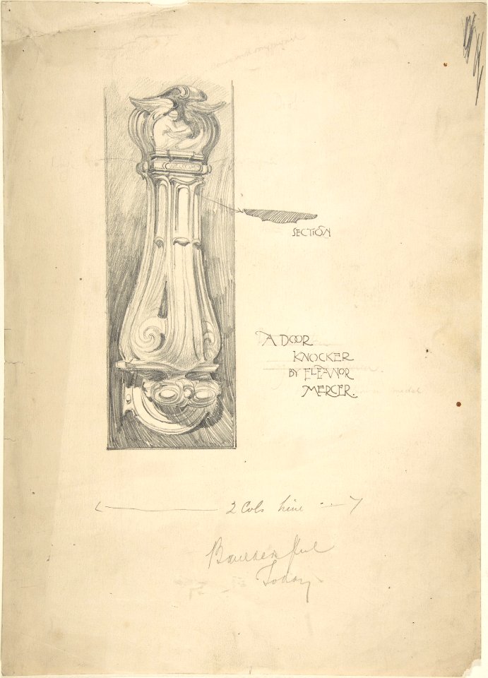 Design for Door Knocker, for the Builder's Journal MET DP804727