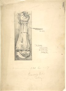 Design for Door Knocker, for the Builder's Journal MET DP804727