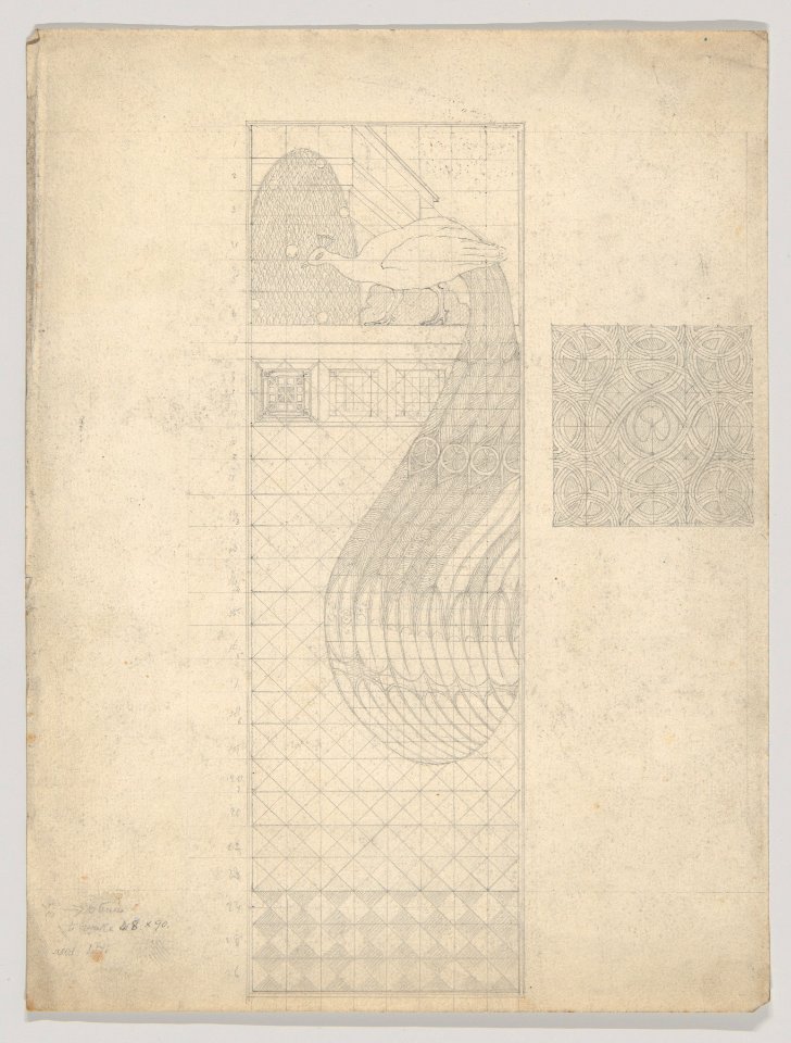 Design for Peacock Panel and a Tile MET DP856525
