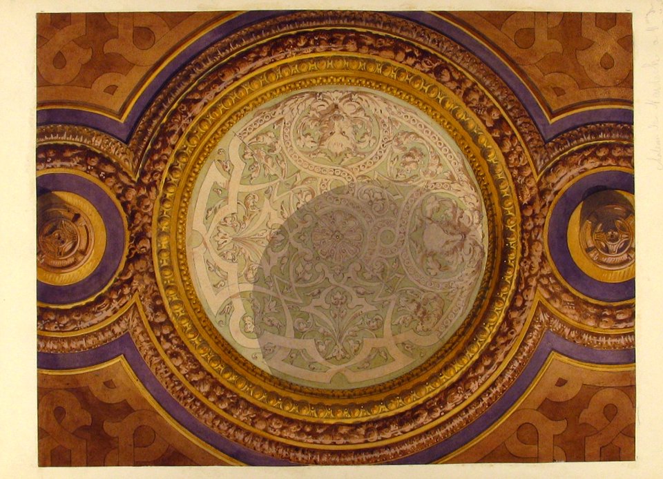 Design for Domed Ceiling for Mme Païva's Chateau at Neudeck MET 67.827.38