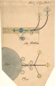 Design for Floral Brackets for a Church MET DP806664