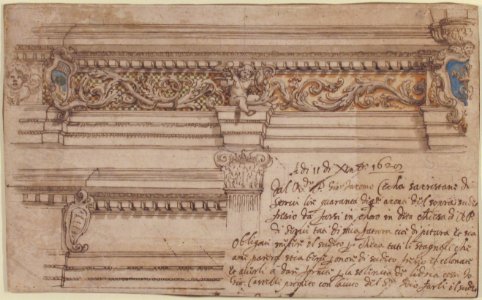 Design for Painted Corner and Frieze of the Choir in the Church of the Servi in Bologna. MET 68.787