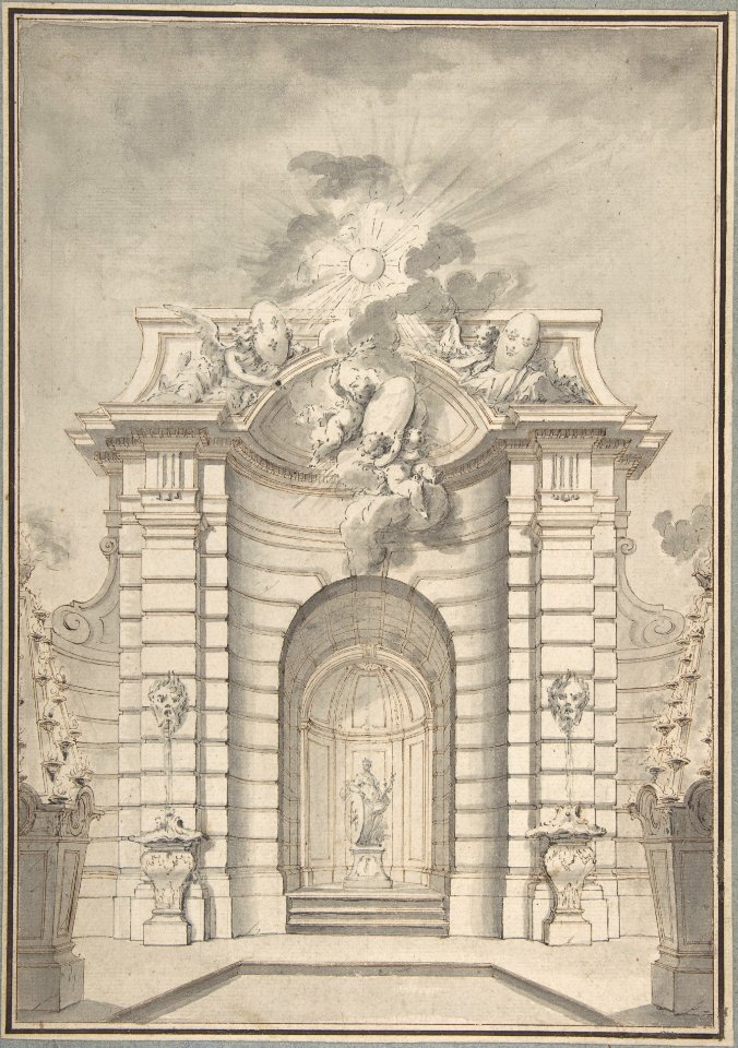 Design for Festival Architecture for an Entry into Paris for the King of Sweden, Fredrerick I of Hesse MET DP808398